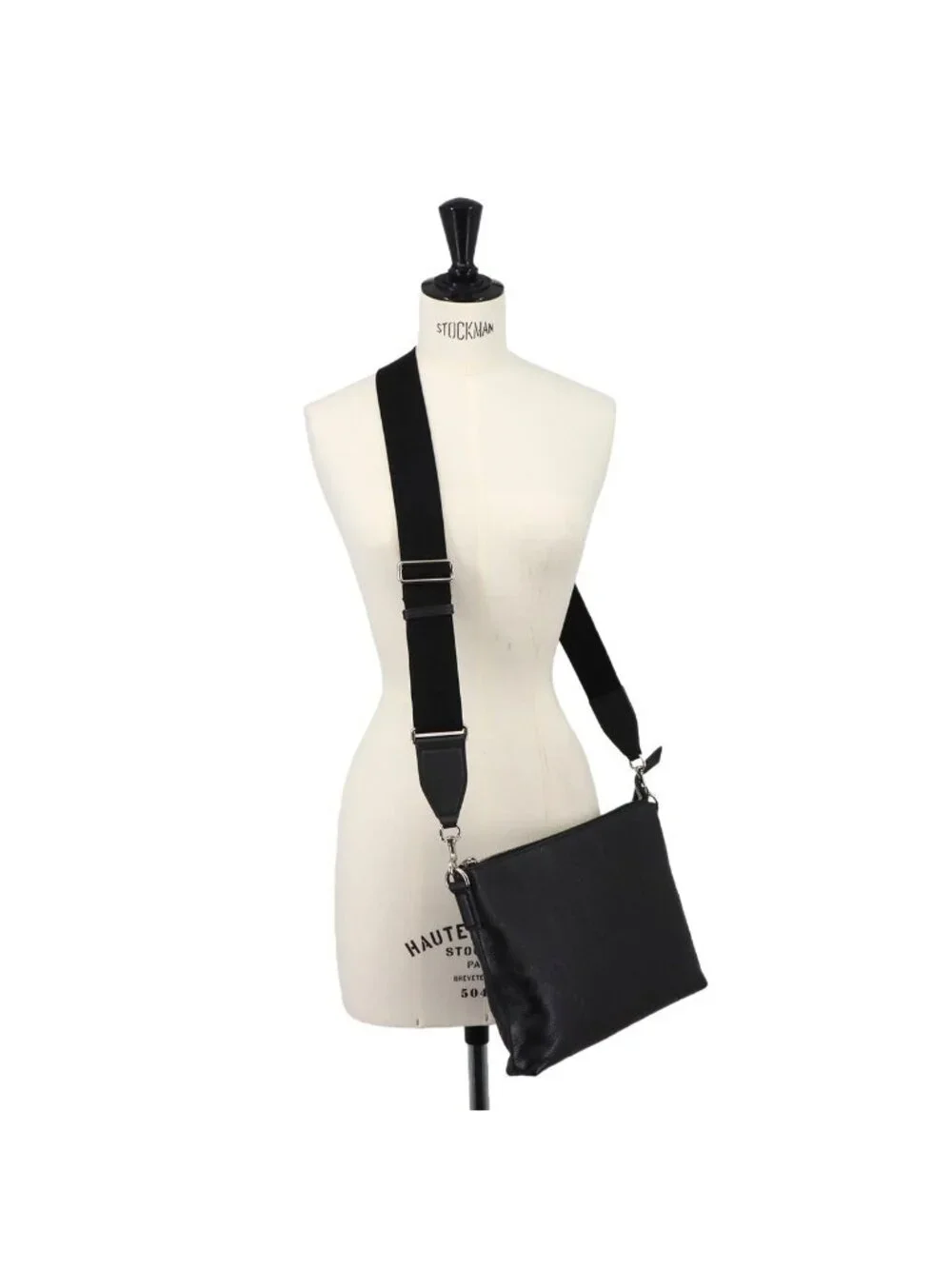 Gucci Jumbo GG Shoulder Bag Leather Black Silver